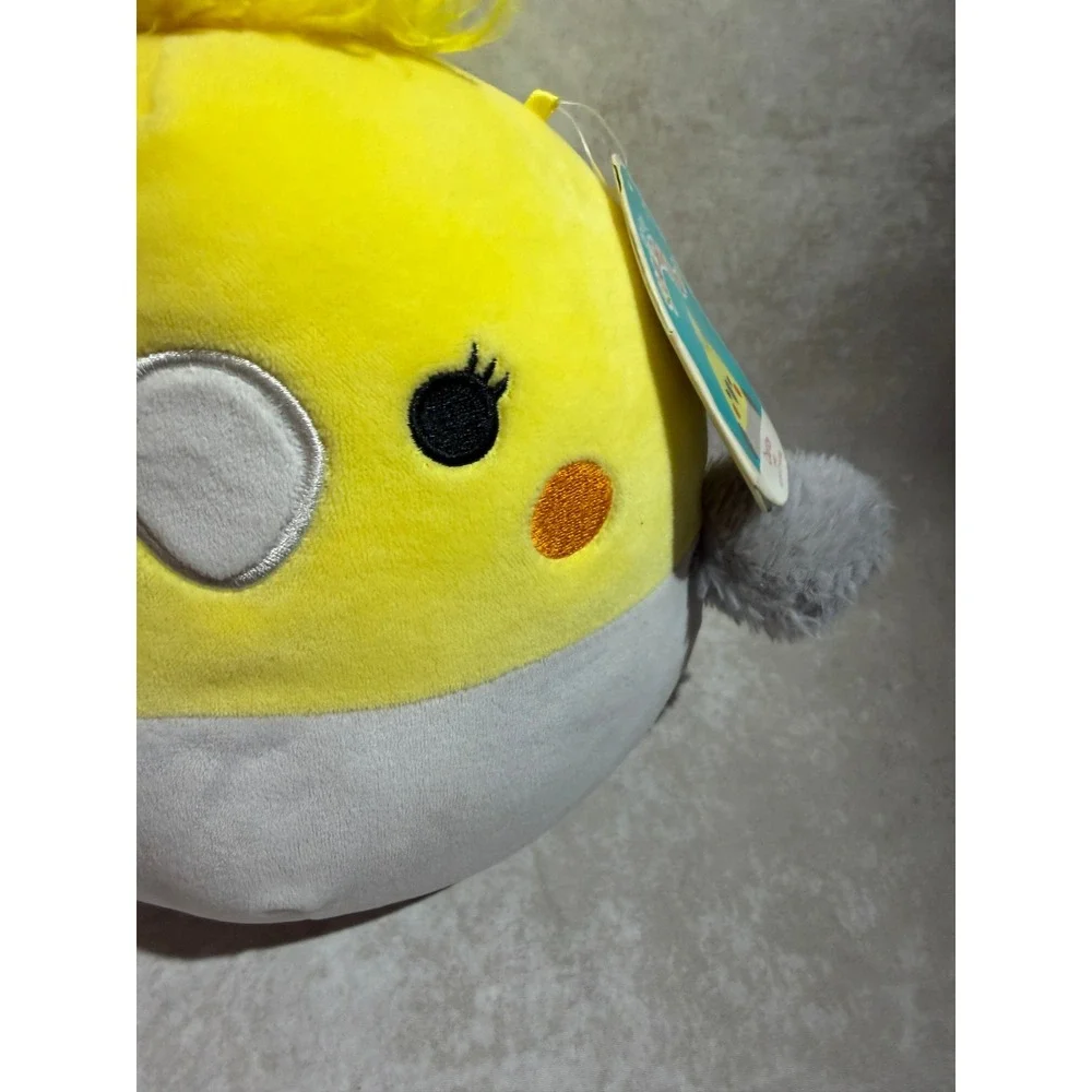Squishmallows Charlize the Cockatiel 8 Inch Yellow‎ Grey Bird Plush S8-#523